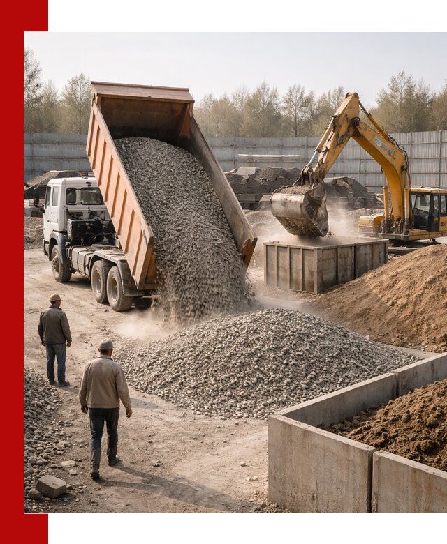 Доставка нерудных материалов с погрузкой и разгрузкой в Усть-Илимске