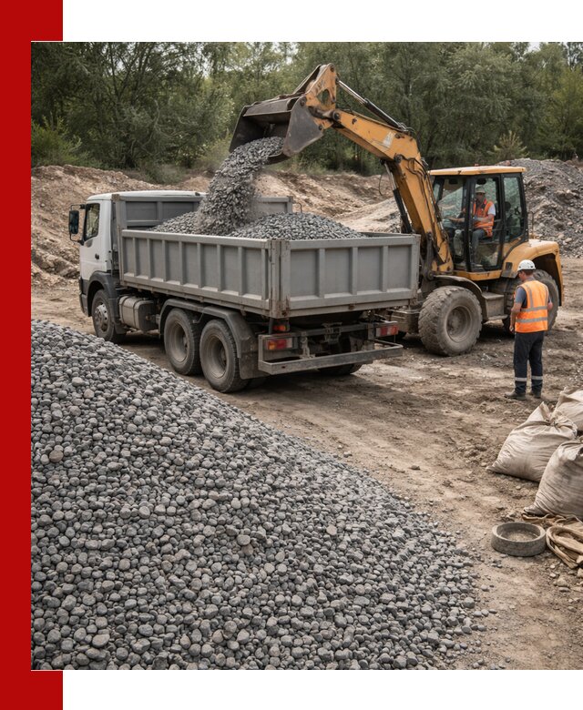 Доставка гравийного щебня в Усть-Илимске оптом и в розницу