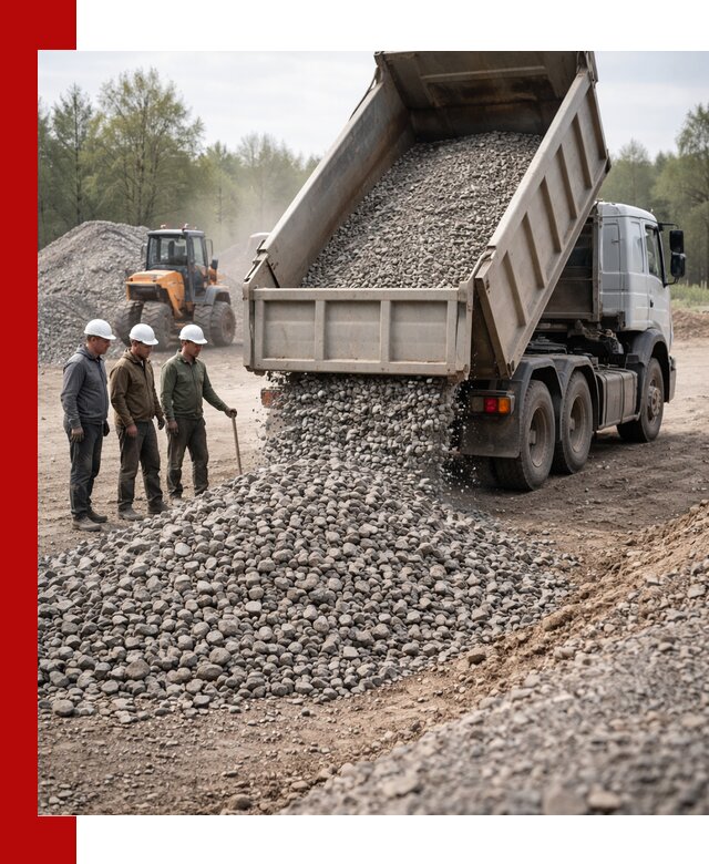 Доставка гравийного щебня фракции 70-120 в Усть-Илимске