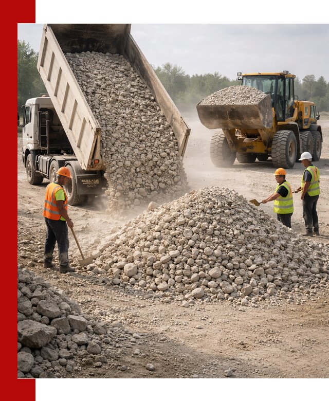 Доставка известнякового щебня фр. 40-70 в Усть-Илимске