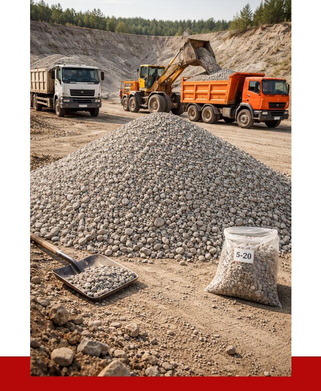 Доломитовый щебень фр. 5-20 в Усть-Илимске от 4368 р. | ПРОНЕРУДСть