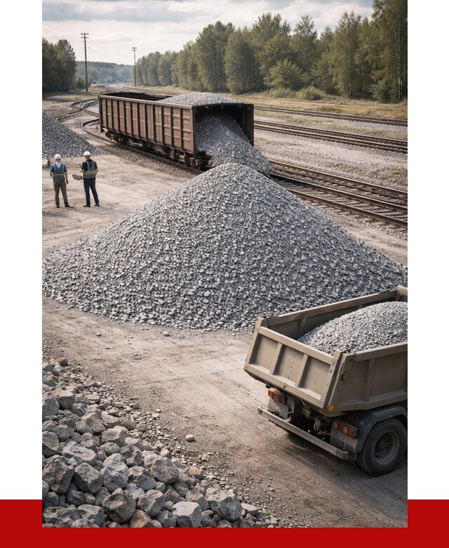 Железнодорожный щебень 20-60 в Усть-Илимске от 1768 р. | ПРОНЕРУДСть