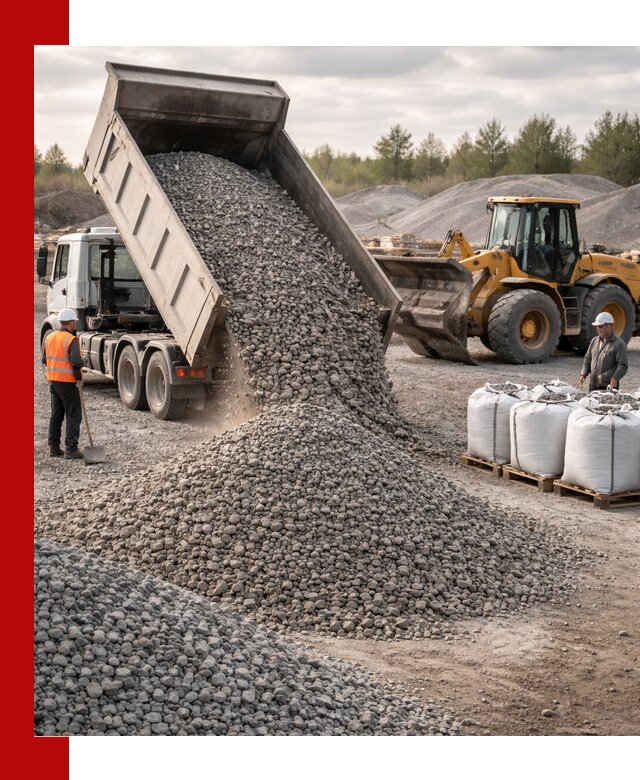 Бетонный щебень фракция 5–20 с доставкой в Усть-Илимске