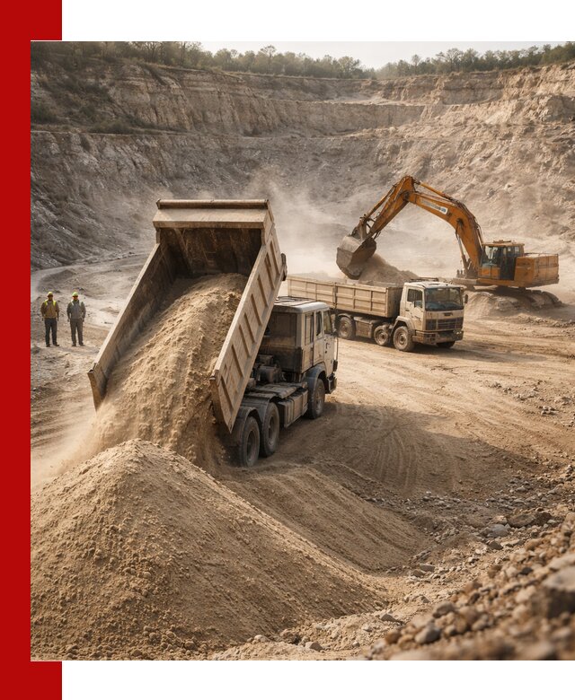 Карьерный песок навалом с доставкой в Усть-Илимске