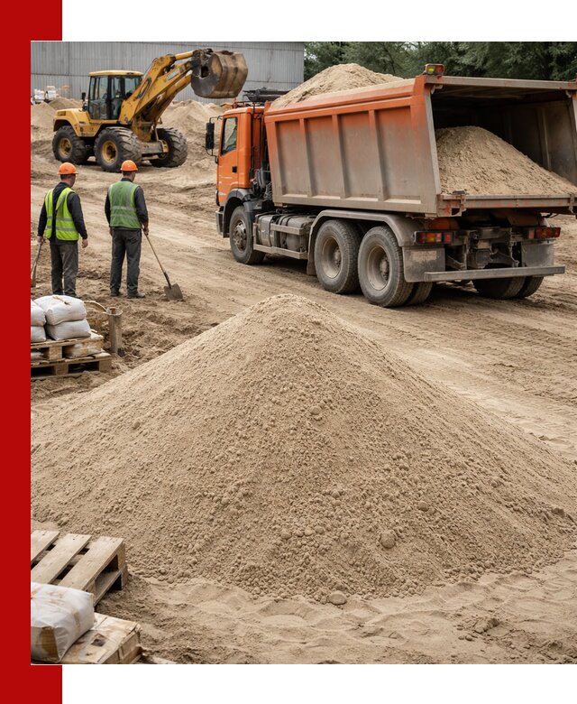 Доставка и продажа мытого речного песка в Усть-Илимске