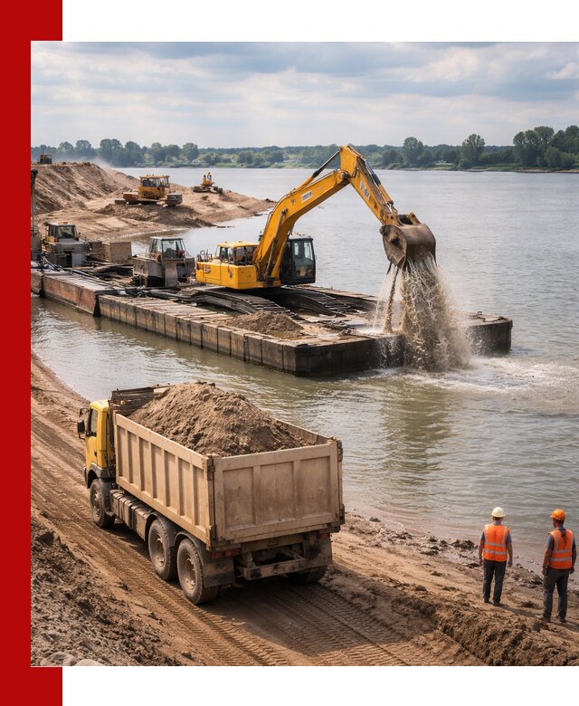 Намывной песок с доставкой в Усть-Илимске оптом и в розницу