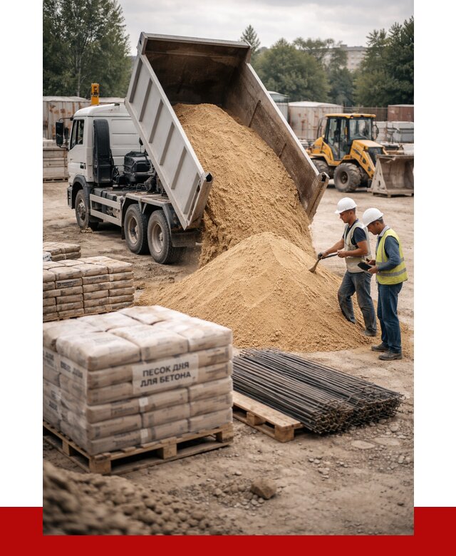 Песок для бетона в Усть-Илимске от 2600 р. с доставкой, ПРОНЕРУДСть