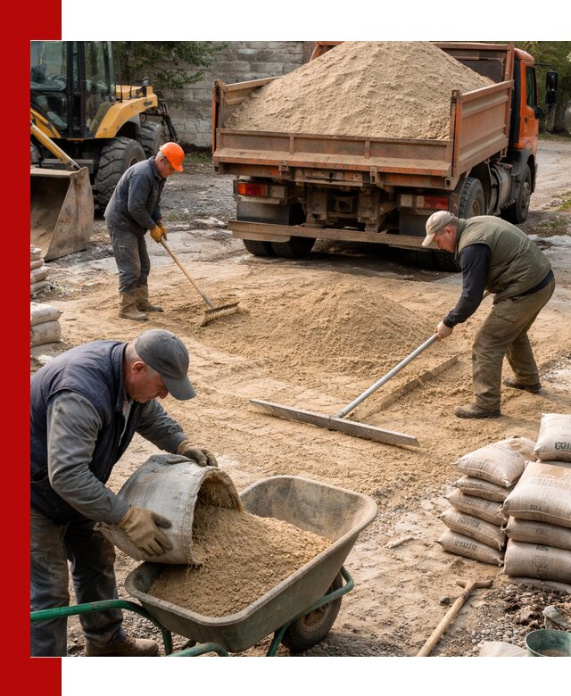 Поставка песка для стяжки в Усть-Илимске с быстрой доставкой