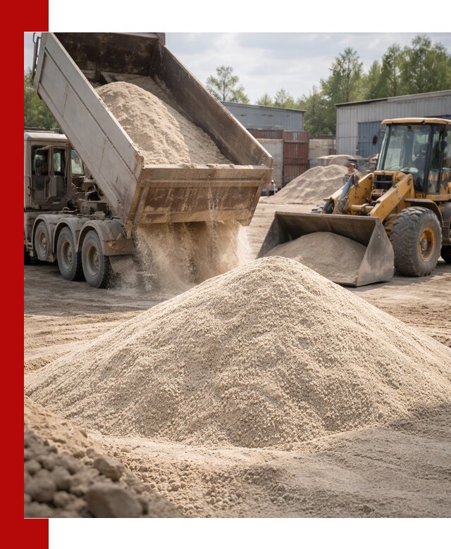 Кварцевый песок с доставкой в Усть-Илимске для строительных работ