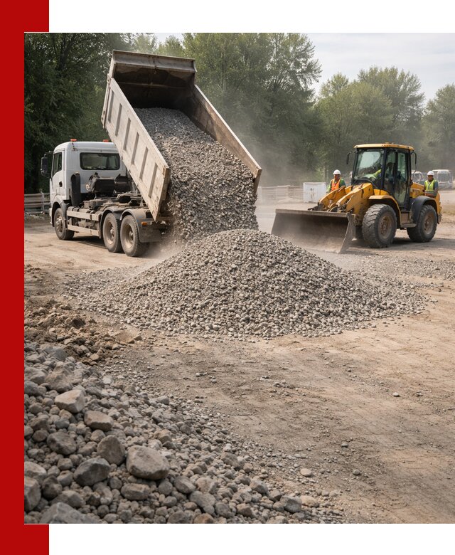 Гравий фракция 5–20 доставка в Усть-Илимске оптом и в розницу