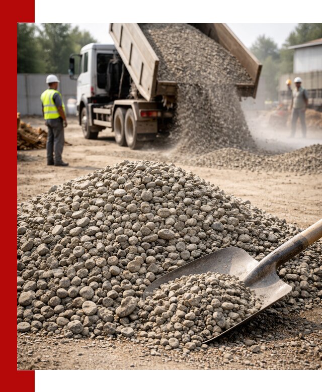 Доставка гравия фракции 20-40 в Усть-Илимске с самосвалами