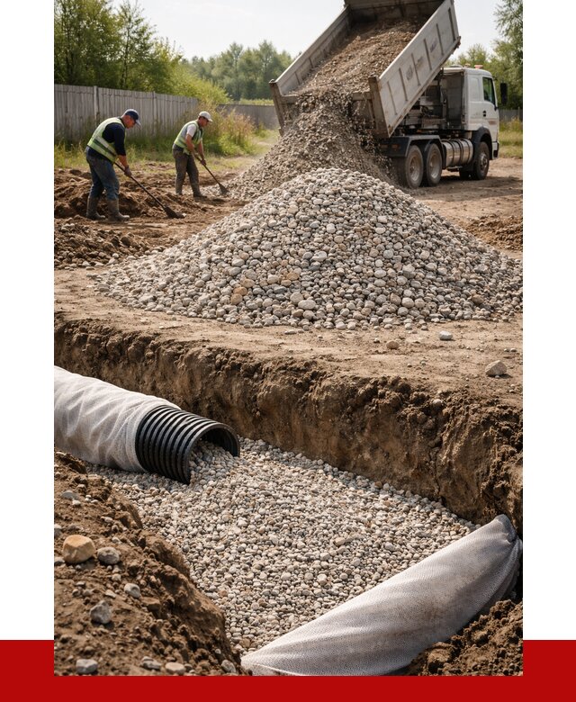 Гравий для дренажа в Усть-Илимске от 2288 р., доставка ПРОНЕРУДСть