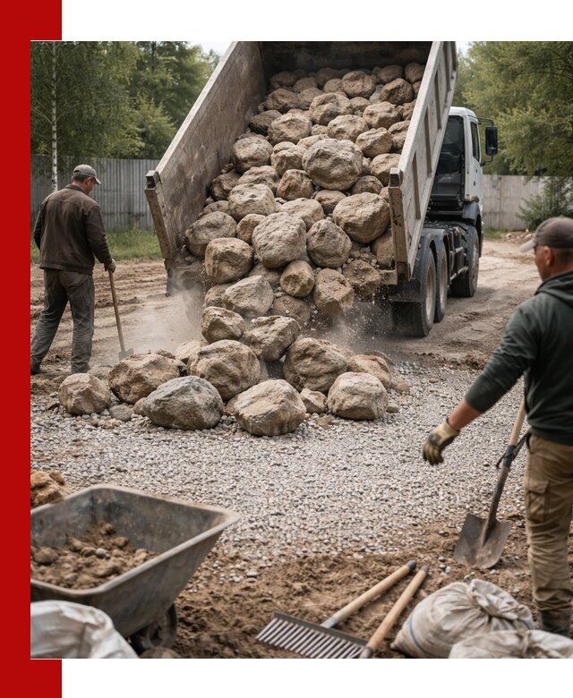 Доставка и укладка булыжника в Усть-Илимске