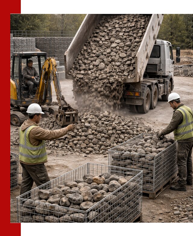 Камень для габионов фракция 100–201 в Усть-Илимске