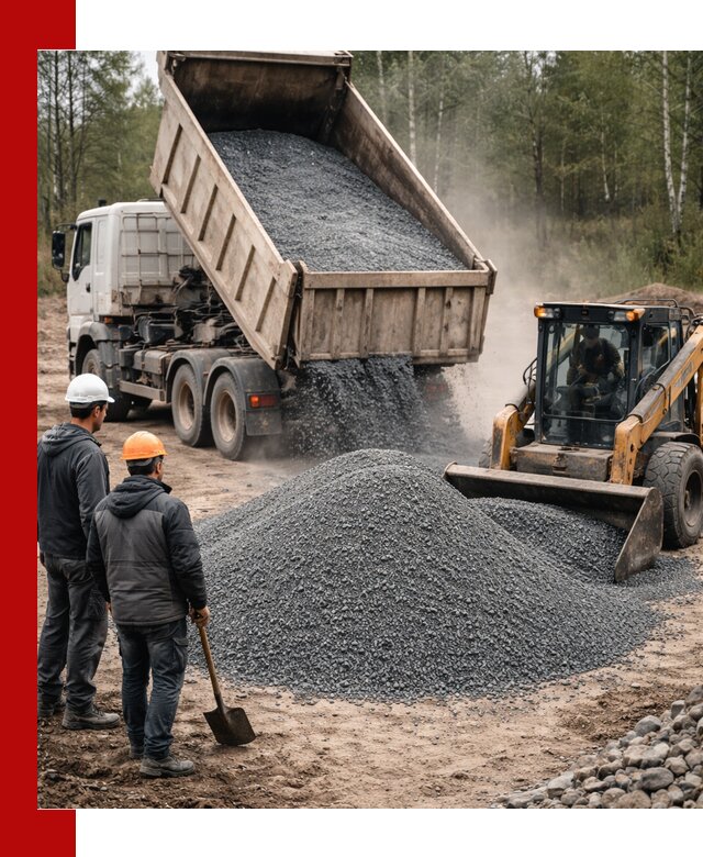 Гранитный отсев 0-5 с доставкой и разгрузкой в Усть-Илимске