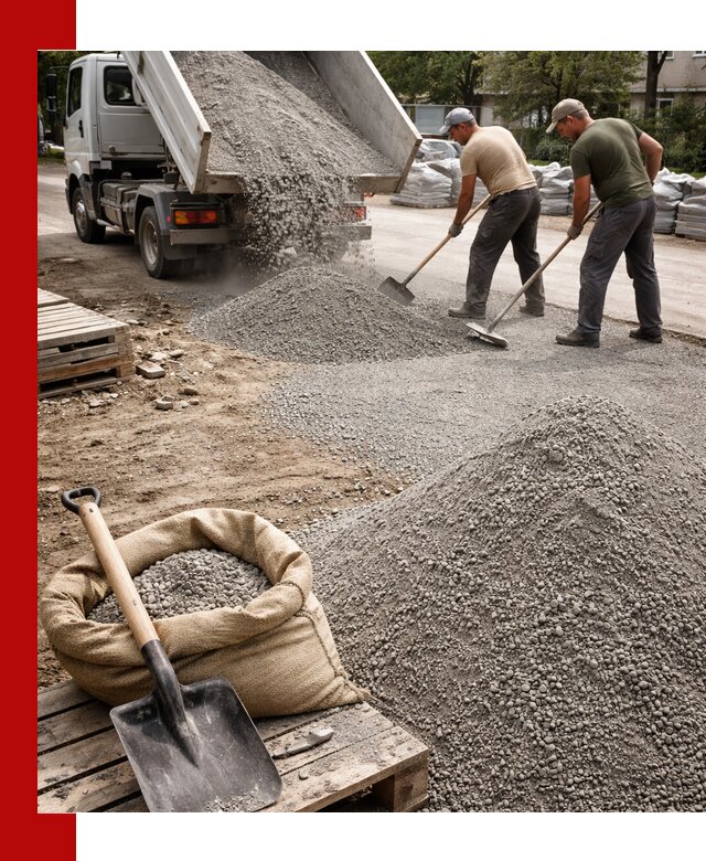 Отсев для тротуарной плитки в Усть-Илимске — доставка и укладка