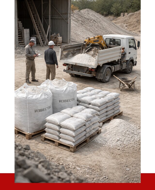 Известь строительная в Усть-Илимске с доставкой от 4368 р. | ПРОНЕРУДСть
