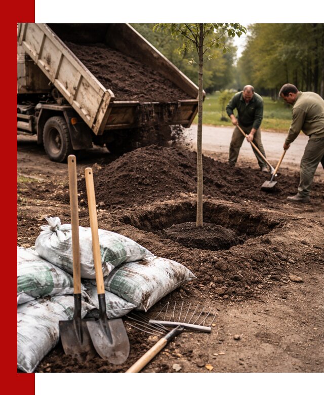 Грунт для посадки деревьев в Усть-Илимске — доставка и подготовка почвы