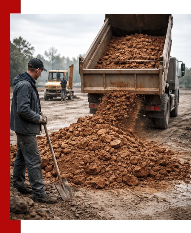 Глина для засыпки в Усть-Илимске с доставкой самосвалами