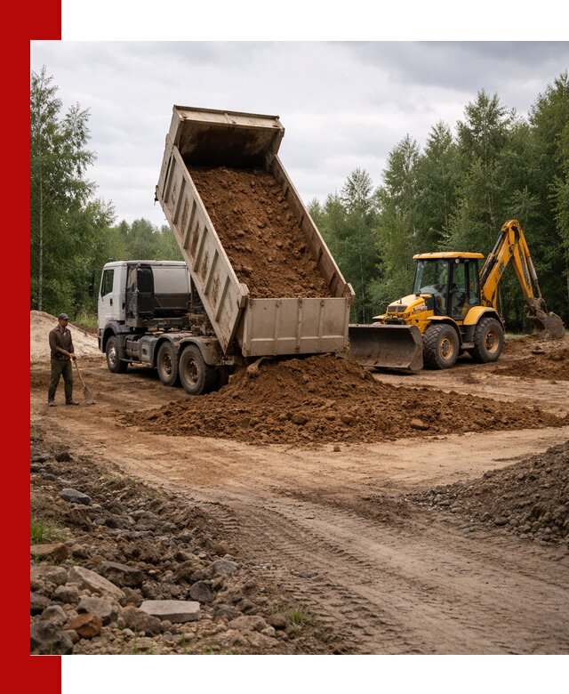Доставка суглинка самосвалами в Усть-Илимске подсыпка и планировка