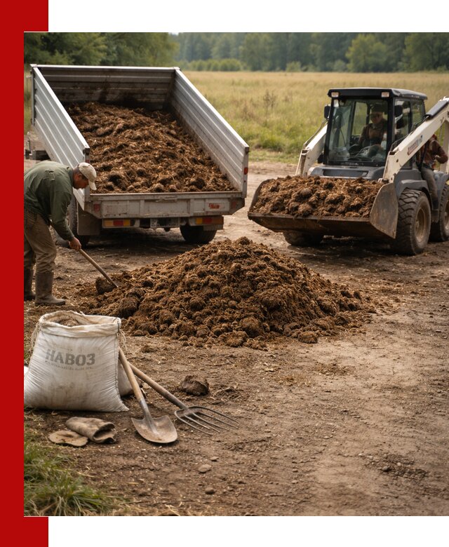 Доставка конского навоза в Усть-Илимске с разгрузкой и доставкой на объект
