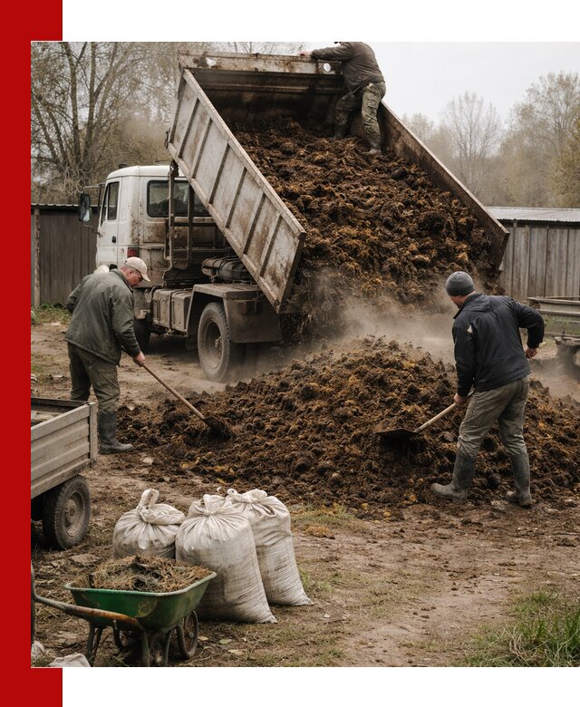 Доставка коровьего навоза самосвалом в Усть-Илимске