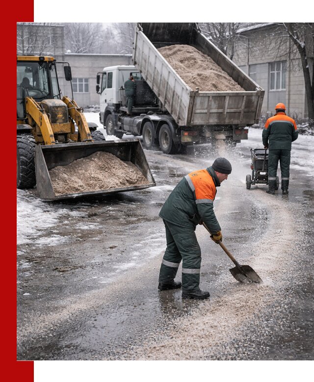 Реагент против гололеда с доставкой и нанесением в Усть-Илимске