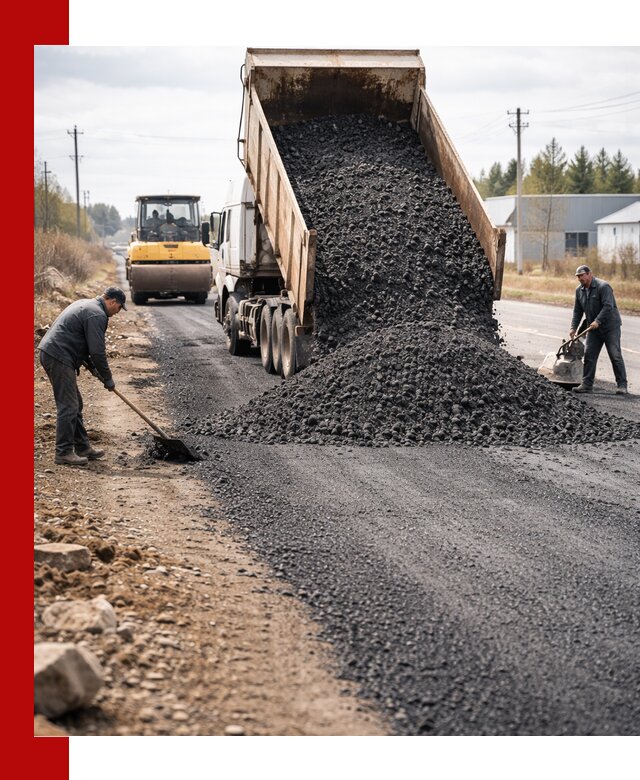 Асфальтовая крошка для дорог в Усть-Илимске — поставка и доставка