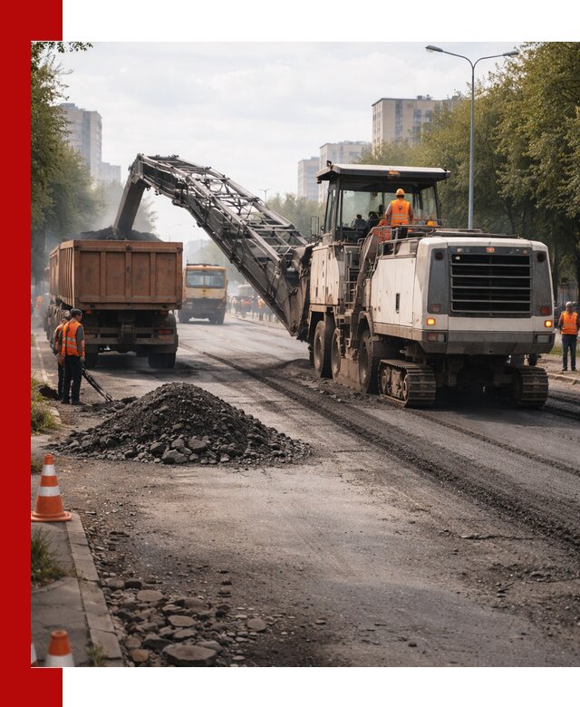 Фрезерованный асфальт в Усть-Илимске — удаление и вывоз старого покрытия