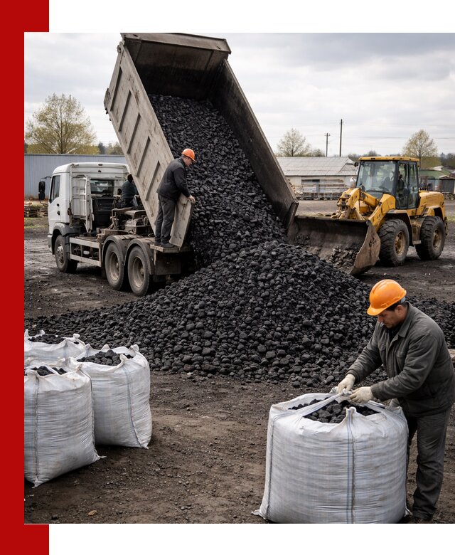 Доставка каменного угля в Усть-Илимске оптом и в розницу