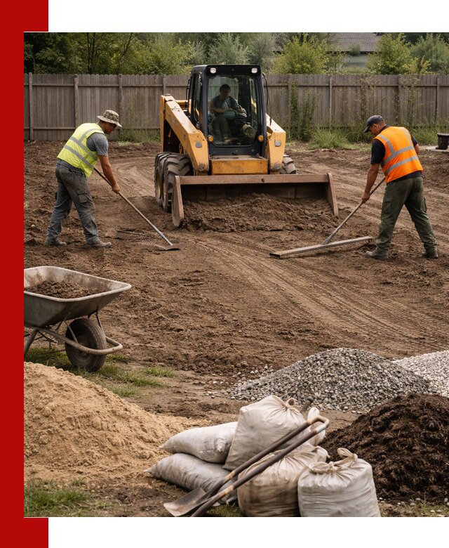 Выравнивание участка под строительство и благоустройство в Усть-Илимске
