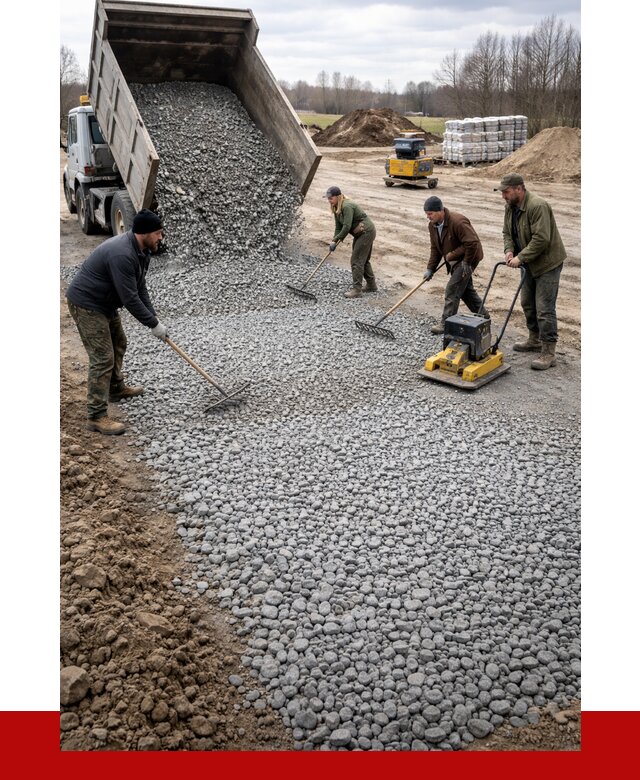 Устройство щебеночной подушки в Усть-Илимске от 4680 р. ПРОНЕРУДСть